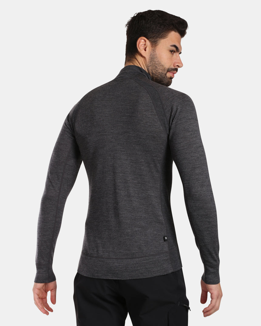 Herren-Langarmshirt aus Merinowolle base Schicht oben Kilpi JAGER-M
