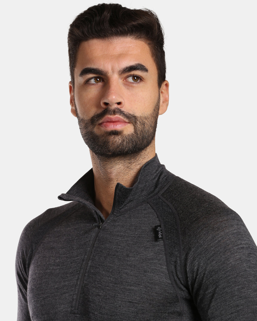 Herren-Langarmshirt aus Merinowolle base Schicht oben Kilpi JAGER-M