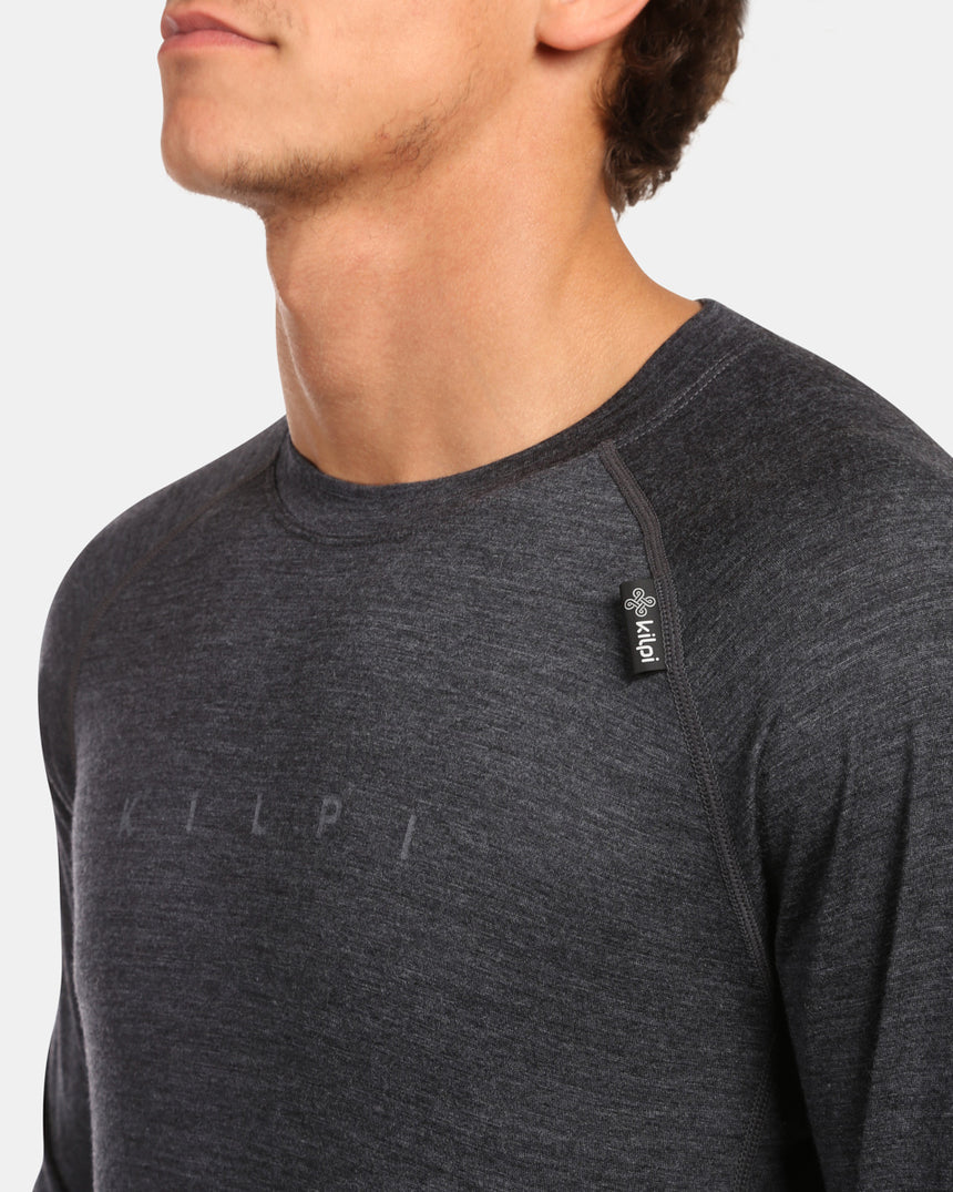 Lange Ärmel aus Merinowolle für Herren base Schicht oben Kilpi MAVORA TOP-M