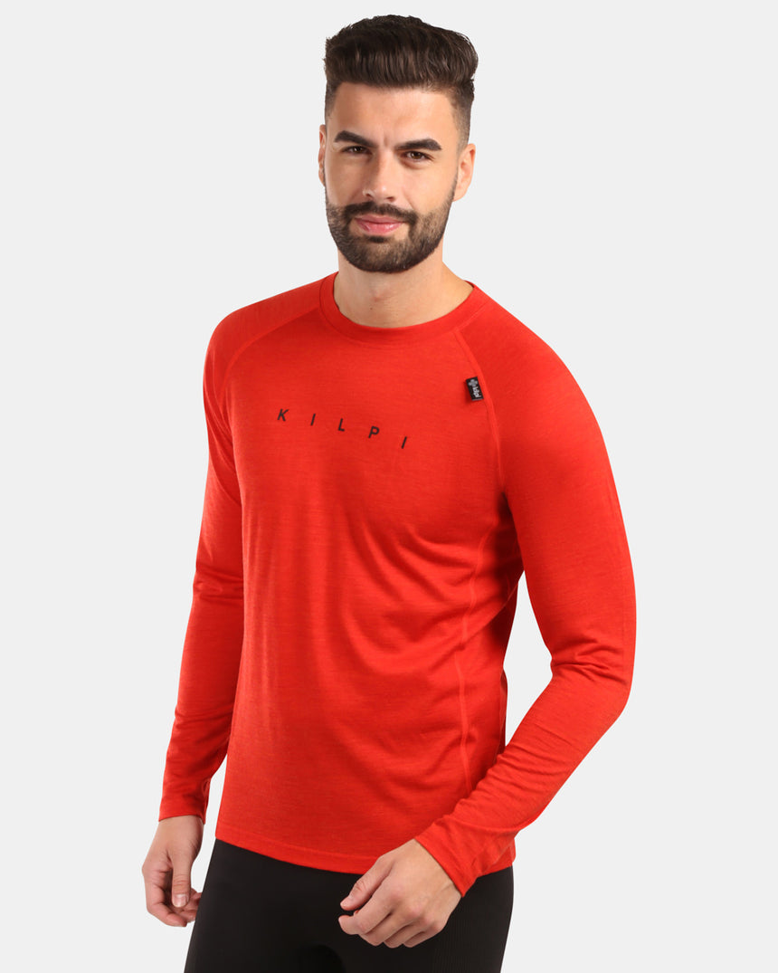 Lange Ärmel aus Merinowolle für Herren base Schicht oben Kilpi MAVORA TOP-M