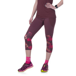 Women's 3/4 fitness leggings Kilpi SOLAS-W DARK RED ○